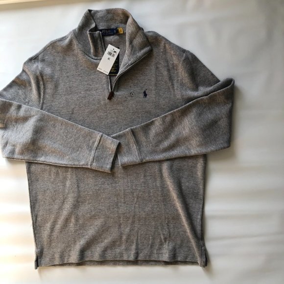 Polo Ralph Lauren Mens 1/4 Zip Long Sleeve Cotton Knit Sweater - Picture 3 of 3